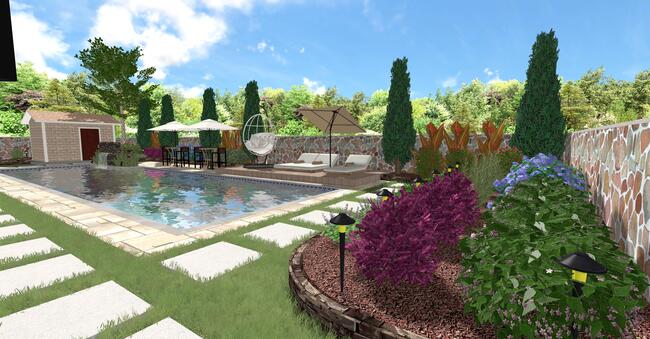 Beautiful backyard design